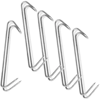 Doppelhaken Fleischhaken zum Räuchern - Edelstahl - 5er Set