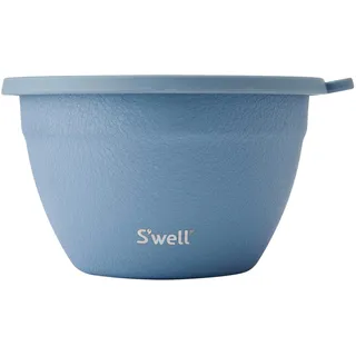 S'well Salatschüssel-Set aus Edelstahl, 1,9 l, Stil Desert Sky, mit 60 ml Gewürzbehälter und abnehmbarer Schale zur Organisation, auslaufsicher, leicht zu reinigen, spülmaschinenfest
