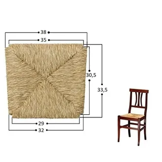 Ersatz für Stuhl aus Sumpfpapier-Paglia, Rustikaler Stil 996