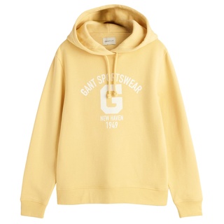 GANT Damen REG Logo Hoodie Kapuzenpullover, Dusty Yellow, 36