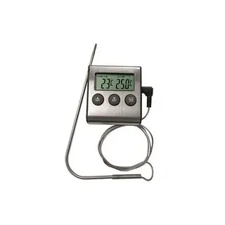 tepro Digitales Grill- und Brat Kerntemperatur-Lebensmittelthermometer silber