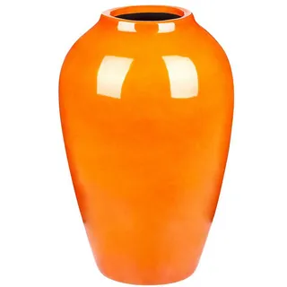 Beliani Blumenvase Terrakotta orange Terrasa , Orange , Stein , Mode , 39 cm , Dekoration, Vasen, Keramikvasen
