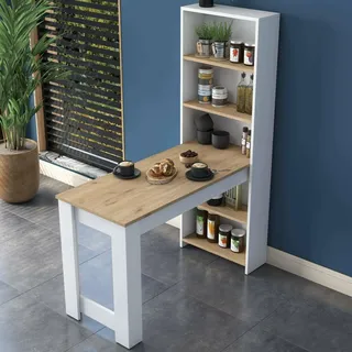 Dmora Fester Tisch Talitha, 120x53,8x153,6h cm, Braun