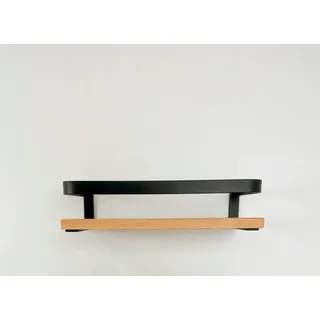 Andas Glarus Wandregal 40 x 20 x 10,5 cm Schwarz