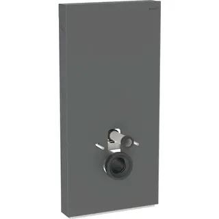 Geberit Monolith Sanitärmodul für Wand-WC, 101cm, Wasseranschluss seitlich, mit Anschlussstutzen, 131.022.CD.5, Farbe: Glas schwarz / schwarz Aluminium gebürstet