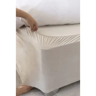Belledorm Querbehang, 48,3 cm, Extra tief, Faltenvolant – verwandelt einen langweilig aussehenden Diwan – luxuriöses Velourslederimitat, leinen, Einzelbett