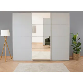 rauch Schwebetürenschrank »Kleiderschrank Schrank Garderobe BESTSELLER KOLUNA mit Spiegel« Breiten 203/271/315/360 cm Höhen 210/229 cm, inkl. 2 Innenschubladen sowie extra Einlegeböden MADE IN GERMANY, grau