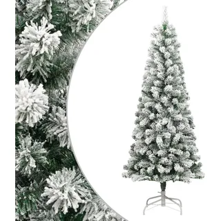Künstlicher Weihnachtsbaum Klappbar Beschneit 210 cm - Weiß, Bunt