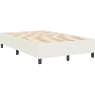 vidaXL Plattformbettgestell Creme 120 x 190 cm Cordstoff - Creme