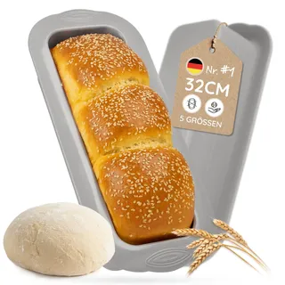 Backefix Brotbackform Silikon 32 cm – Kastenform groß, ideal als XXL Königskuchenform 3200ml für Brot und Kuchen, extra Wandstärke gegen Ausbeulen (antihaftend, flexibel, PFAS-, BPA-frei)