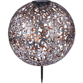 GLOBO Solarleuchte Metall 40 cm x 28,5 cm x 28,5 cm 1 x silber