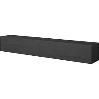 Selsey TV Schrank Board Sideboard Fernsehtisch Fernsehschrank 200 cm Esche Schwarz