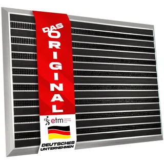 etm Fussabtreter Aussenbereich Alu -Verschiedene Modelle - rostfrei & wetterfest - Haustür Fußabtreter (Spectral - Bürste/PVC Lamellen, 68 x 98 cm)