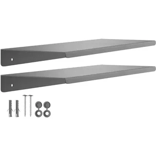 SOTECH 2er Set Design Wandboard HOVER-IV 350 x 130 x 30 mm anthrazit, Wandmontage, Schwebe-Regal inkl. Befestigungsset, moderne Ablage für Bad Küche oder Wohnzimmer