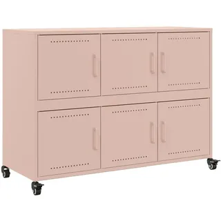 vidaXL Sideboard Rosa 100,5x39x72 cm Stahl