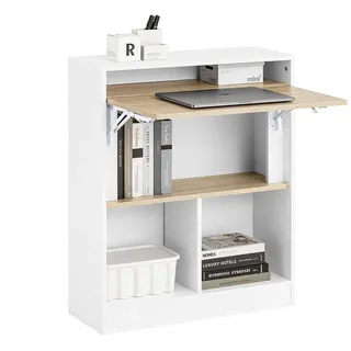 SoBuy Schreibtisch FWT104 Klapptisch Weiß / Braun