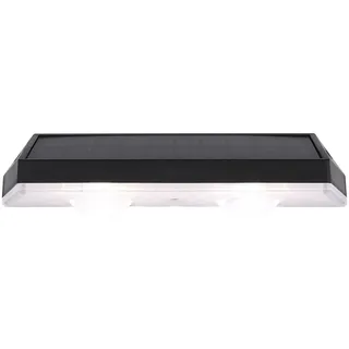 GLOBO Solarleuchte Kunststoff 3,7 cm 2er Set Schwarz Matt