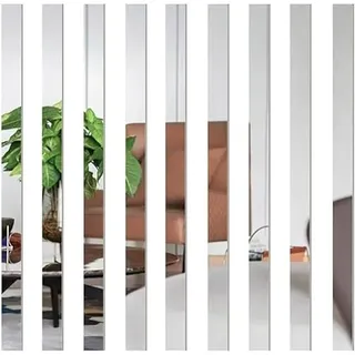 Spiegel-Wandaufkleber, gestreiftes Design, Spiegelkunst, Fliesen-Aufkleber, DIY, selbstklebende Wandlinie, Bordüre, Aufkleber, abnehmbare Acryl-Spiegelbögen, Wandaufkleber und Wandbilder für