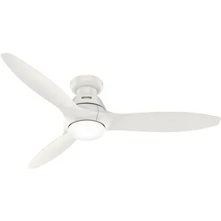 Flacher Deckenventilator mit LED Licht und Fernbedienung Calabasas Weiß DC Fan