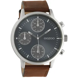 OOZOO Armbanduhr Timepieces Herren Braun/Silber C10665 - Braun