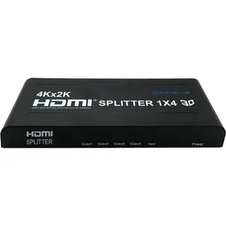 Gigablue Ultra 4K/2K HDMI 1.4 Splitter (1 Eingang / 4 Ausgänge, 4K UHD, 30 Hz, schwarz) - Schwarz