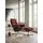 Relaxsessel Mayfair Leder 79 x 102 x 73 cm rot mit Hocker
