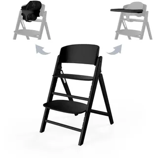 CYBEX Gold CLICK & FOLD Hochstuhl 3in1-Set, Mitwachsend, Stunning Black | Mitwachsend, 6 Monate bis 99 Jahre, inkl. Baby-Set und Tablett, ergonomische Sitzposition, geschwungene Rückenlehne