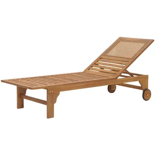 Mendler Sonnenliege 201 x 66 x 110 cm Braun