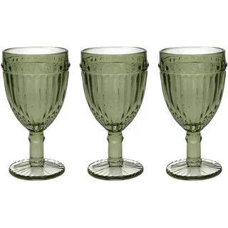 Tognana N3585T35893 Kaffeetassen-Stil, Dorico-Glaskelche, grün, 310 ml Fassungsvermögen, 3 Stück