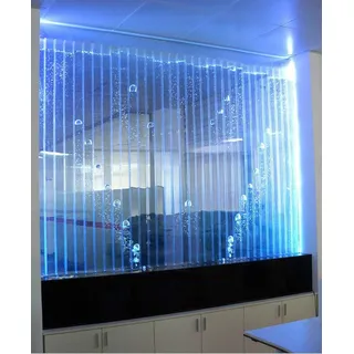 Wandpaneel mit Wasserblasen LED Wasserwand Designer Wasser Wand Beleuchtete Neu - Transparent