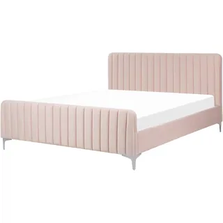 Beliani Lunan 160 x 200 cm Rosa