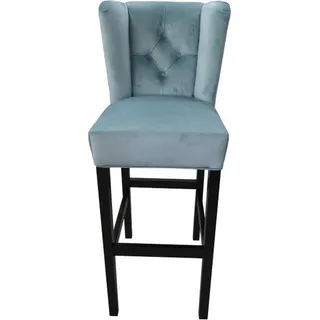Chesterfield Bar Chair Barhocker Sessel Stuhl Hocker Bar Tresen Design Textil - Türkis