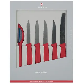 Victorinox Swiss Classic Gemüsemesser-Set 6 tlg. rot