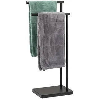bremermann Stand-Handtuchhalter freistehend 2 Stangen Schwarz
