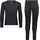 Langarm-basisschicht-set Schwarz M