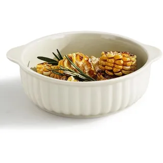 WakiHong 2 teilig Keramik Backformen mit Griffen Kleine Auflaufform Keramik | Tarteform-Keramik 16.3*5.5 cm für Kuchen,Quiche Torten Spülmaschinenfest Mikrowellengeeignet