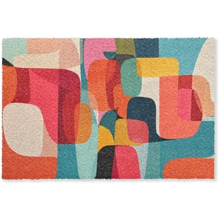 MuchoWow Fussmatte Formen - Bunt - Abstrakt - Flugzeuge Sauberlaufmatte 180x120 cm , Multicolor , Kunststoff , Rechteckig , 180x0.4 cm , rutschfeste Unterfläche , Teppiche und Böden, Schmutzfangmatten, Fußmatten