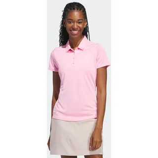 Poloshirt ADIDAS PERFORMANCE "SOLID PERFORMANCE SLEEVE FÜR DAMEN", Damen, Gr. S, light pink, Obermaterial: 100% Polyester, Shirts Poloshirt, mit Druckknopfverschluss, aus Polyester, leichtes Pikeematerial