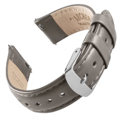 Archer Watch Straps - Uhrenarmbänder mit Schnellverschluss aus Hochwertigem Genarbtem Leder (Zinngrau/abgestimmtes Garn, 20mm)