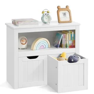 VASAGLE Kinderregal 29,7 x 72,2 x 60 cm MDF weiß