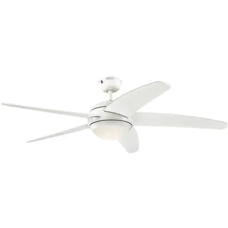 Bendan 132 cm Deckenventilator weiß mit Licht LED inkl. Fernbedienung