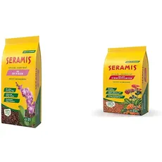 Seramis Spezial-Substrat für Orchideen, 7 l & Pflanz-Granulat für alle Zimmerpflanzen, 7,5 l – Pflanzen Tongranulat, Blumenerde Ersatz zur Wasser- und Nährstoffspeicherung