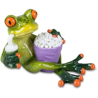 formano wunderschöne Sammlerfigur Dekofigur Frosch auf Traktor Bauernfrosch H.17 cm Froschhausen (grün Popcorn)