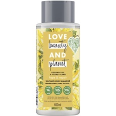 Love Beauty And Planet Shampoo für Damen, Vegan Oasis, Repair Bio-Kokosöl und Ylang-Ylang-Ylang-Blüte, geschädigtes Haar, Vegan zertifiziert, 400 ml