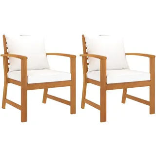 vidaXL Gartenstühle 2 Stk. 61 x 60,5 x 81 cm braun