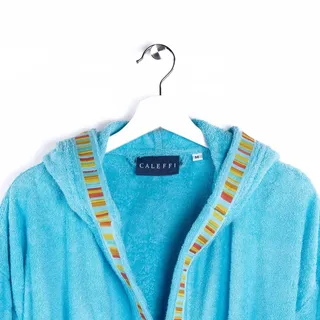Caleffi - Bademantel Kinder – Weicher Kinderbademantel aus Baumwolle und Frottee, für Jungen & Mädchen mit Kapuze – Flauschiger Morgenmantel ideal für Zuhause, Sauna oder Schwimmbad