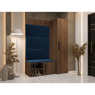 Mirjan24 Garderoben-Set Medi II Blau/Braun