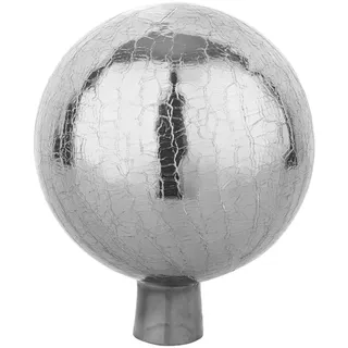 VERDOBA - Rosenkugel - Gartenkugel für den Garten - Dekokugeln Aussenbereich in vielen Farben - Dekokugel aus Handarbeit - Dekokugel für den Garten (Silber Kristall, 15 cm)