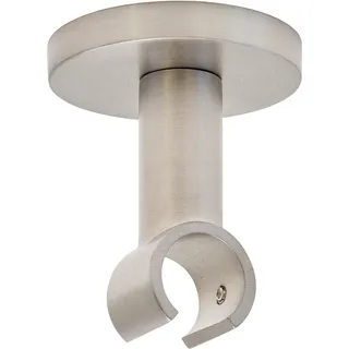 Mydeco Gardinenstange-Deckenmontage Klassik Edelstahl-Optik Ø 1,6 cm