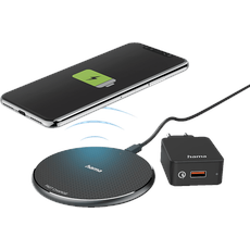 Bild Wireless Charger Set QI-FC10 10W kabelloses Smartphone-Ladepad Schwarz